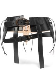 TOM FORD   Cutout leather waist belt back at Net A Porter